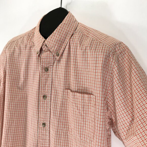 Eddie Bauer 80's 2-Ply Cotton Poplin Shirt Men's Large Short Sleeve Casual Woven - Picture 3 of 10
